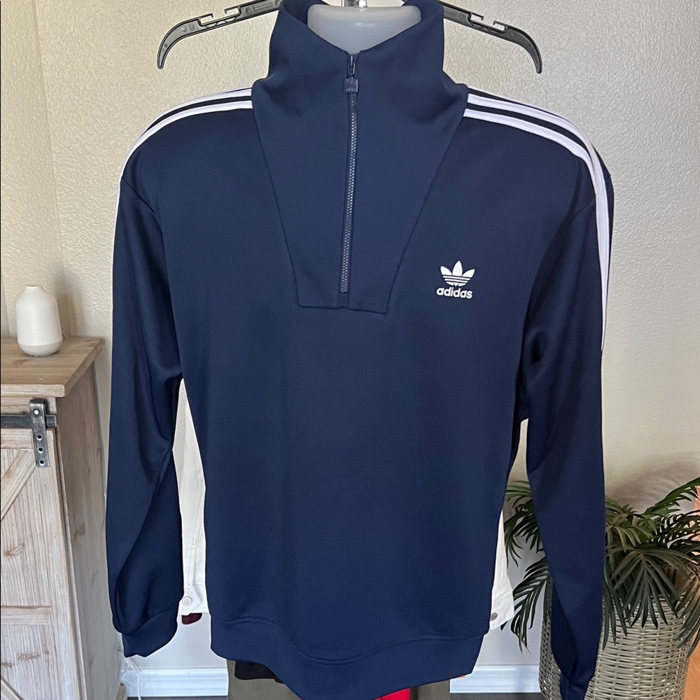 Adidas Dark Blue Zip-Up Jacket Men’s small NWT - Picture 3 of 5